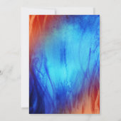 Elegant Blue Rozen Fire and Ice Waterverf Wedding Kaart (Achterkant)