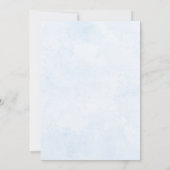 Elegant Blue Rozen Greenery Baptism Christening Kaart (Achterkant)