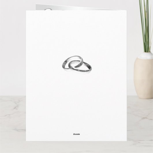 Elegant Blue Rozen Trouwprogramma Kaart (Achterkant)