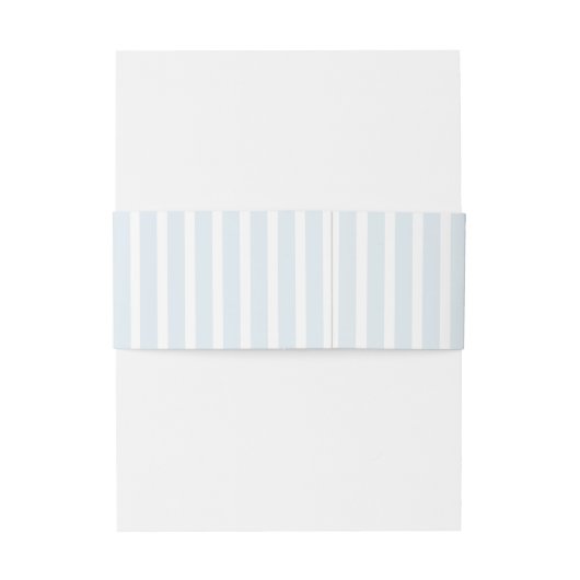 Elegant Blue & Sage Striped  Uitnodigingen Wikkel (Achterkant Voorbeeld)