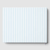 Elegant Blue & Sage Striped Wedding Invitation Gastenboek (Achterkant)