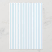 Elegant Blue & Sage Striped Wedding Invitation Kaart (Achterkant)