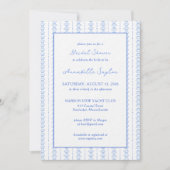 Elegant Blue Seashell Coastal Vrijgezellenfeest Kaart (Voorkant)