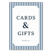 Elegant Blue Serif Gratitude Card Kaart (Achterkant)
