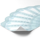 Elegant Blue Shell laat je recept-kaart hier achte Poster (Hoek)