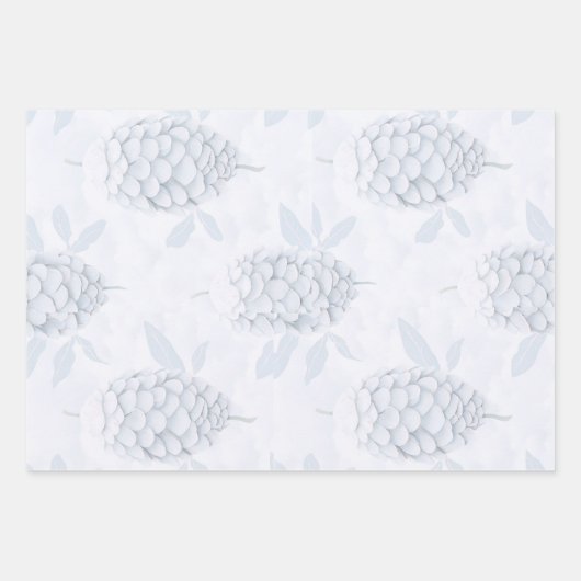 Elegant Blue & Silver Christmas Wrapping Paper (Voorkant 3)