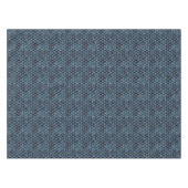 Elegant Blue Silver Geometric Pattern Kerstmis Tafelkleed (Voorkant (Horizontaal))