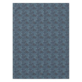 Elegant Blue Silver Geometric Pattern Kerstmis Tafelkleed (Voorkant)