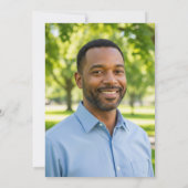 Elegant Blue Silver Glitter 40th Birthday Photo Kaart (Achterkant)