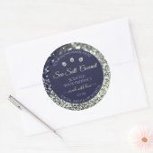 Elegant Blue Silver Glitter Product Labels juwelen (Envelop)