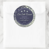 Elegant Blue Silver Glitter Product Labels juwelen (Tas)