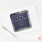 Elegant Blue Silver Glitter Product Labels juwelen (Envelop)