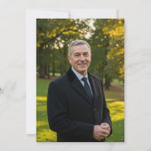 Elegant Blue Silver Gold 60th Birthday Photo Kaart (Achterkant)