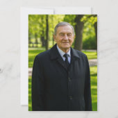 Elegant Blue Silver Gold 75th Birthday Photo Kaart (Achterkant)