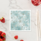 Elegant Blue Silver-kerstsnowflake-patroon Servet (Insitu)