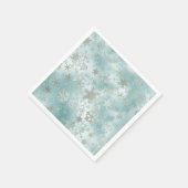 Elegant Blue Silver-kerstsnowflake-patroon Servet (Hoek)