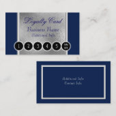 Elegant Blue & Silver Loyalty Card (Voorkant / Achterkant)