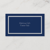 Elegant Blue & Silver Loyalty Card (Achterkant)