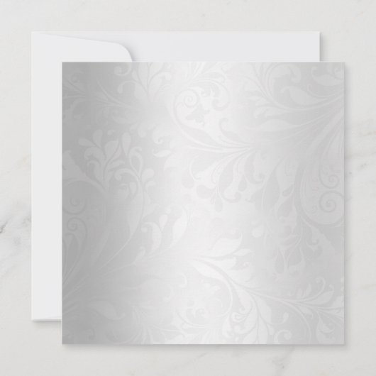 Elegant Blue & Silver Masquerade 21st Invite Kaart (Achterkant)