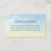 Elegant Blue Sky Clouds Baby shower boeken voor Ba Informatiekaartje (Voorkant)