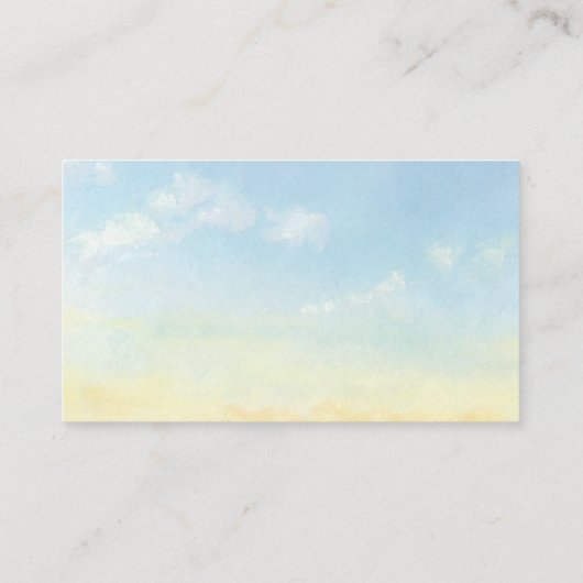 Elegant Blue Sky Clouds Baby shower Luier Raffle Informatiekaartje (Achterkant)