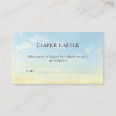 Elegant Blue Sky Clouds Baby shower Luier Raffle Informatiekaartje (Voorkant)