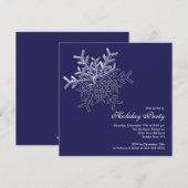 Elegant Blue Snowflake Holiday Kerstfeest Kaart (Voorkant / Achterkant)