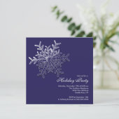 Elegant Blue Snowflake Holiday Kerstfeest Kaart (Staand voorkant)