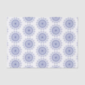 Elegant Blue Snowflake Lace Patroonpapier Tissuepapier (Voorkant)