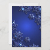 Elegant Blue Snowflakes kerst Company Kaart (Achterkant)
