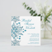 Elegant Blue Snowflakes Winter Vrijgezellenfeest Kaart (Staand voorkant)