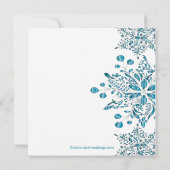 Elegant Blue Snowflakes Winter Vrijgezellenfeest Kaart (Achterkant)