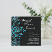 Elegant Blue Snowflakes Winter Vrijgezellenfeest Kaart (Staand voorkant)