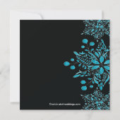 Elegant Blue Snowflakes Winter Vrijgezellenfeest Kaart (Achterkant)