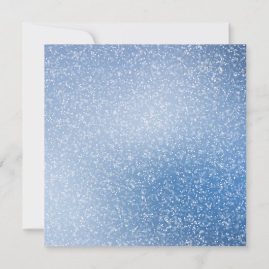 ELEGANT BLUE sparkle ARTITY INVITATION Kaart (Achterkant)