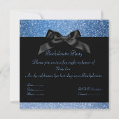 ELEGANT BLUE sparkle ARTITY INVITATION Kaart (Voorkant)