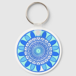 Elegant Blue Sparkle Jewel Design Sleutelhanger