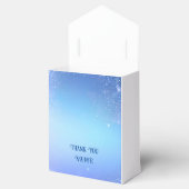 Elegant Blue Sparkle-ontwerp voor huwelijksuitnodi Bedankdoosjes (Geopend)