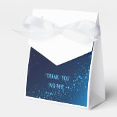 Elegant Blue Sparkle-ontwerp voor huwelijksuitnodi Bedankdoosjes (Voorkant Zijde)