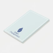 Elegant Blue Spiral Seashell Speciaal Post-it® Notes (Schuin)