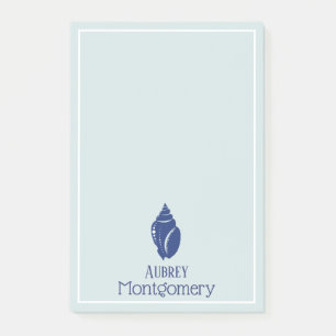 Elegant Blue Spiral Seashell Speciaal Post-it® Notes
