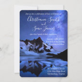 Elegant Blue Sterrennacht in het Snowy-gebergte Kaart (Voorkant)