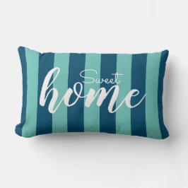 Elegant Blue Striped Pattern Test Sweet Home Kussen