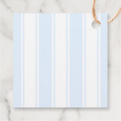 Elegant Blue Stripes Bedankjes Labels (Achterkant)