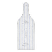 Elegant Blue Stripes Farm Chic Board Snijplank (Voorkant)