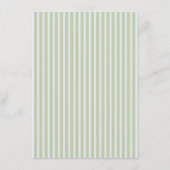 Elegant Blue Stripes Sage Wedding Details Card Informatiekaartje (Achterkant)