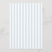 Elegant Blue Stripes Wedding Invitation Kaart (Achterkant)