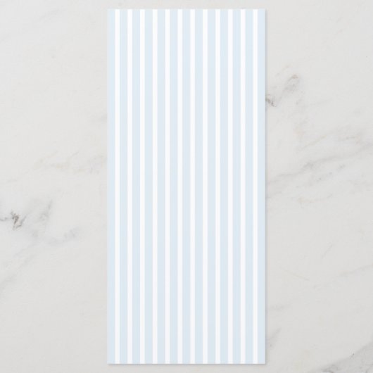Elegant Blue Stripes Wedding Menu (Achterkant)