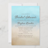 Elegant Blue Tan Beach Ocean Vrijgezellenfeest Kaart (Voorkant)