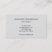 Elegant blue teal watercolor splatter professional visitekaartje (Achterkant)